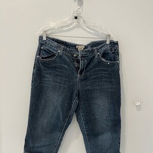 Earl Jeans Blue Straight Leg Denim Capri